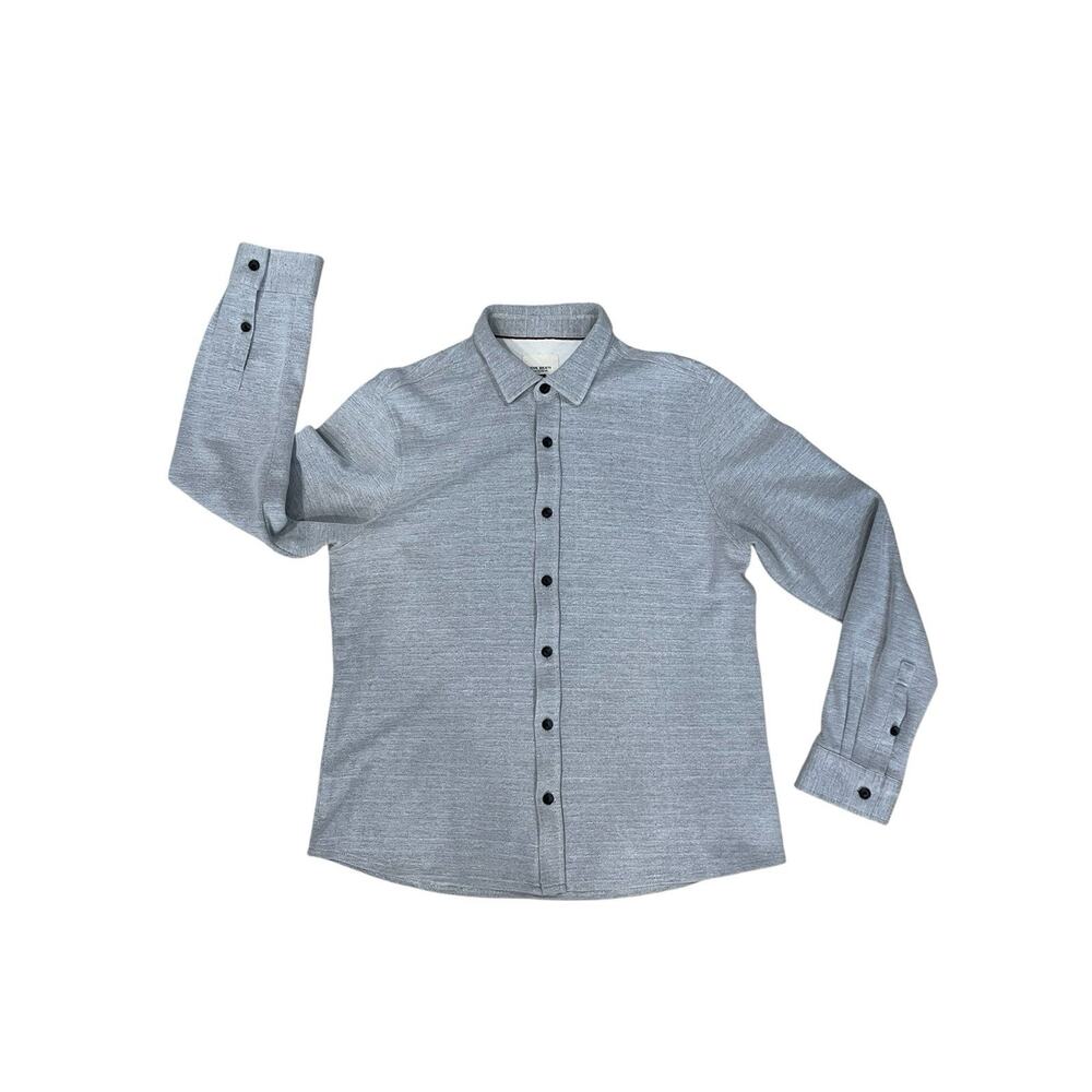 Civil Society Shirt Men’s Large Gray Button Up Long Sleeve Quality Casual Office